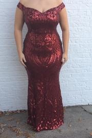  Maroon Mermaid Gown