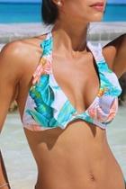  Tropical Ruffle Bikini-top
