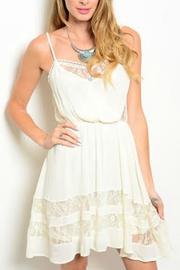  Lace Accent Dress