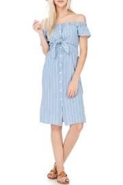  Off The Shoulder Denim Dress