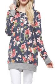  Navy Floral Hoodie