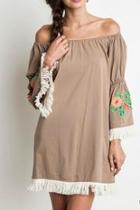  Fringe Beige Tunic