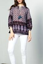  Pattern Tie Blouse