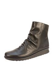  Draped Leather Bootie