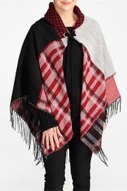  Patchwork Plaid Poncho