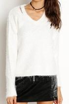  Cut-out V-neck Sweater