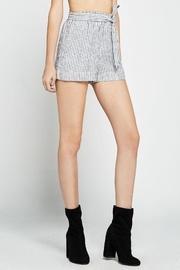  Striped Waist Tie Short