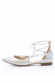  Silver Corset Lace Flat
