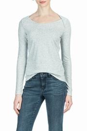  Long Sleeve Lap Shoulder Top