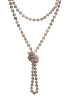  Natural-stone-bead Tassel-necklace