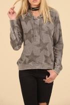  Star Lace Up Hoodie