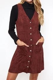  Maroon Suede Dress