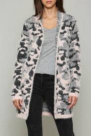  Fuzzy Pink Leopard Cardigan