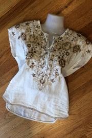  Embroidered Linen Top