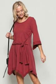  Waist Tie Cotton Dress