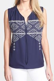  Navy Embroidered Tank