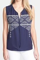  Navy Embroidered Tank
