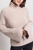  Ribbed Bell-sleeve Sweater