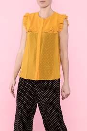 Mustard Ruffle Top