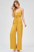  Mustard Satin Jumpsuit