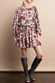  Merlot Floral Dress