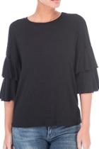  Double Ruffle Sleeve Tee
