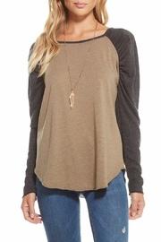  Blocked Shirred Raglan