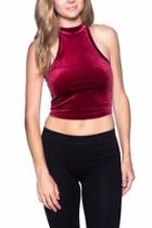  Velvet Crop Top