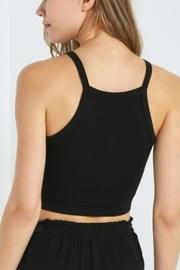  Black Ribbed Crop-tank