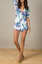  White Tropical Playsuit