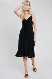  Button-tie Midi Dress