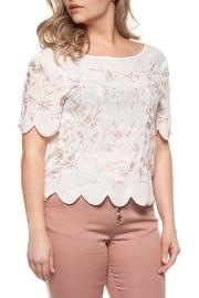  Scalloped Embroidered Top
