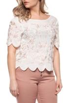  Scalloped Embroidered Top