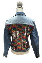  Magic Changing Sequin Denim Jacket
