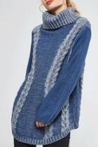  Turtleneck Cableknit Sweater
