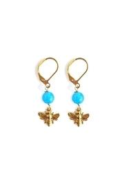  Blue-agate Bee Earrings
