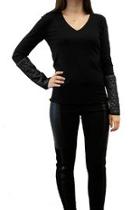  Leather Effect Jumper