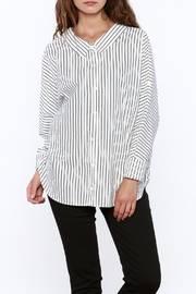 Stripe Print Long Top