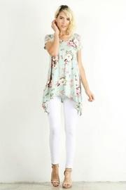  Floral Asymmetric Tunic
