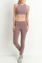  Side Mesh Capri Leggings W Pockets