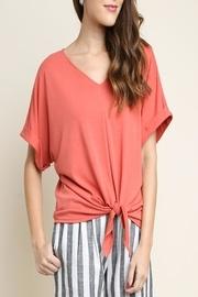  Rolled-sleeve Tie Top