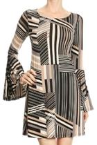  Bell Sleeve Grommet Dress
