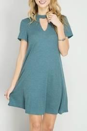  High Neck Keyhole Dress