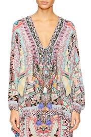  Boho Lace Up Shirt