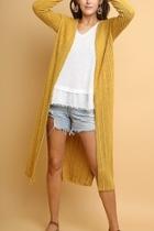  Long Cardigan With Side Slits