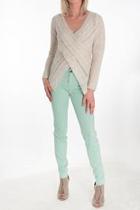  Wrap Effect Sweater