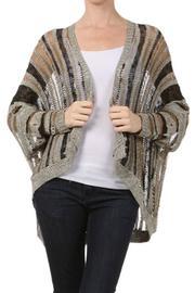  Metallic Oversized Cardigan