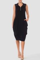  Navy Zip Dress