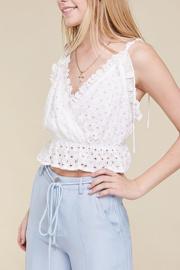  Cotton Eyelet Ruffle Top