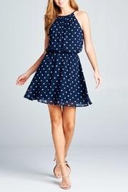  Chiffon Navy Dress